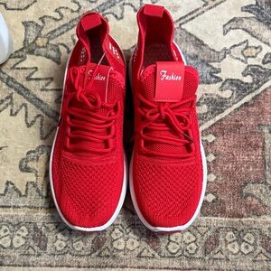 Fashion Brand Company Bold Red Sneakers